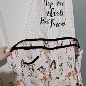 Pink Dog Print Apron
